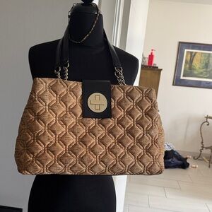 Kate Spade Tan Quilted Shoulder Bag RARE